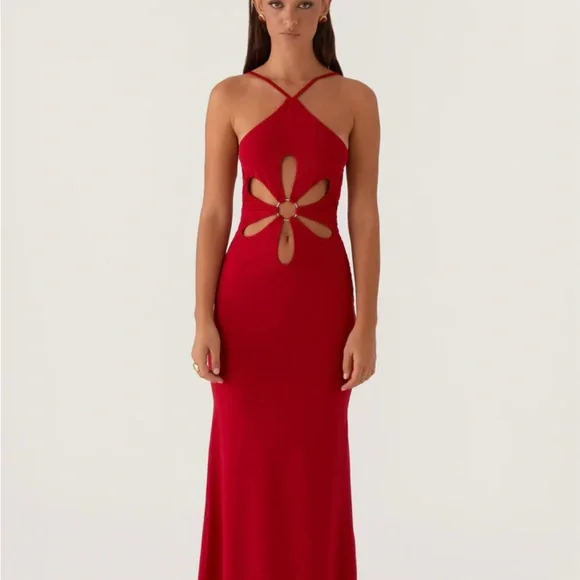 open lace back dress Under The Pagoda Maxi Dress main image 0